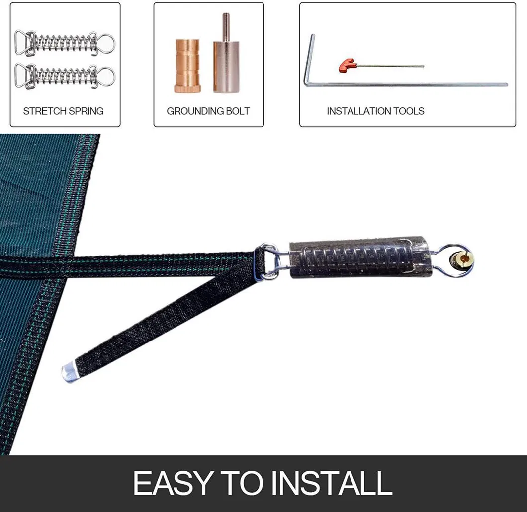 10 Years Life Span 22FT*42FT Polypropylene Pool Cover Rectangle Inground Safety Pool Cover for Outdoor