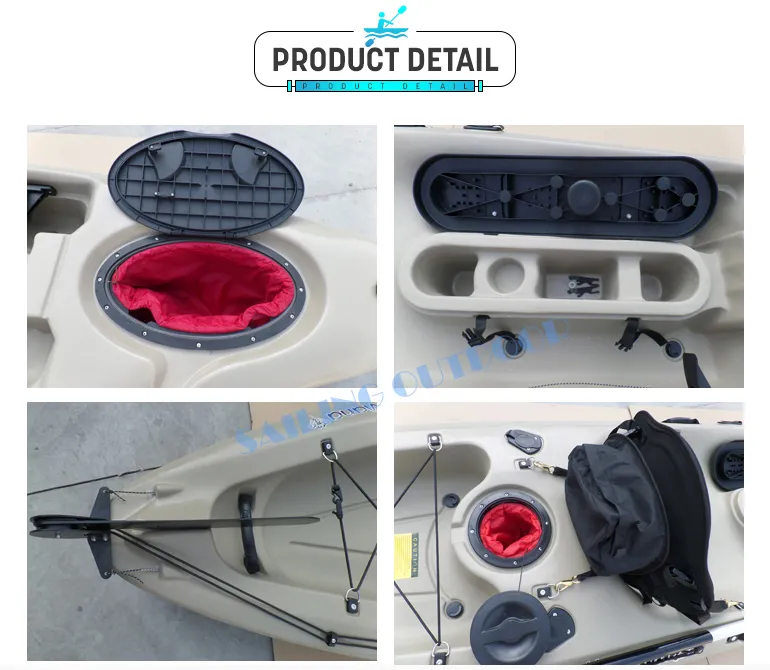 13FT Cheap Fishing Kayak Single Kayaks Sit on Top Canoe