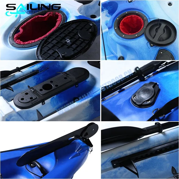 13FT Cheap Fishing Kayak Single Kayaks Sit on Top Canoe