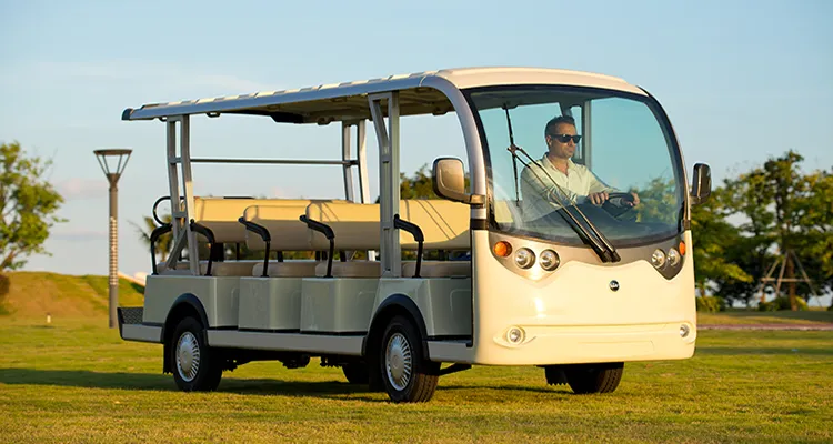 14 Person Shuttle Bus Sightseeing Car Sightseeing Bus 72V/7.5kw Motor Electric Cart Lt-S14