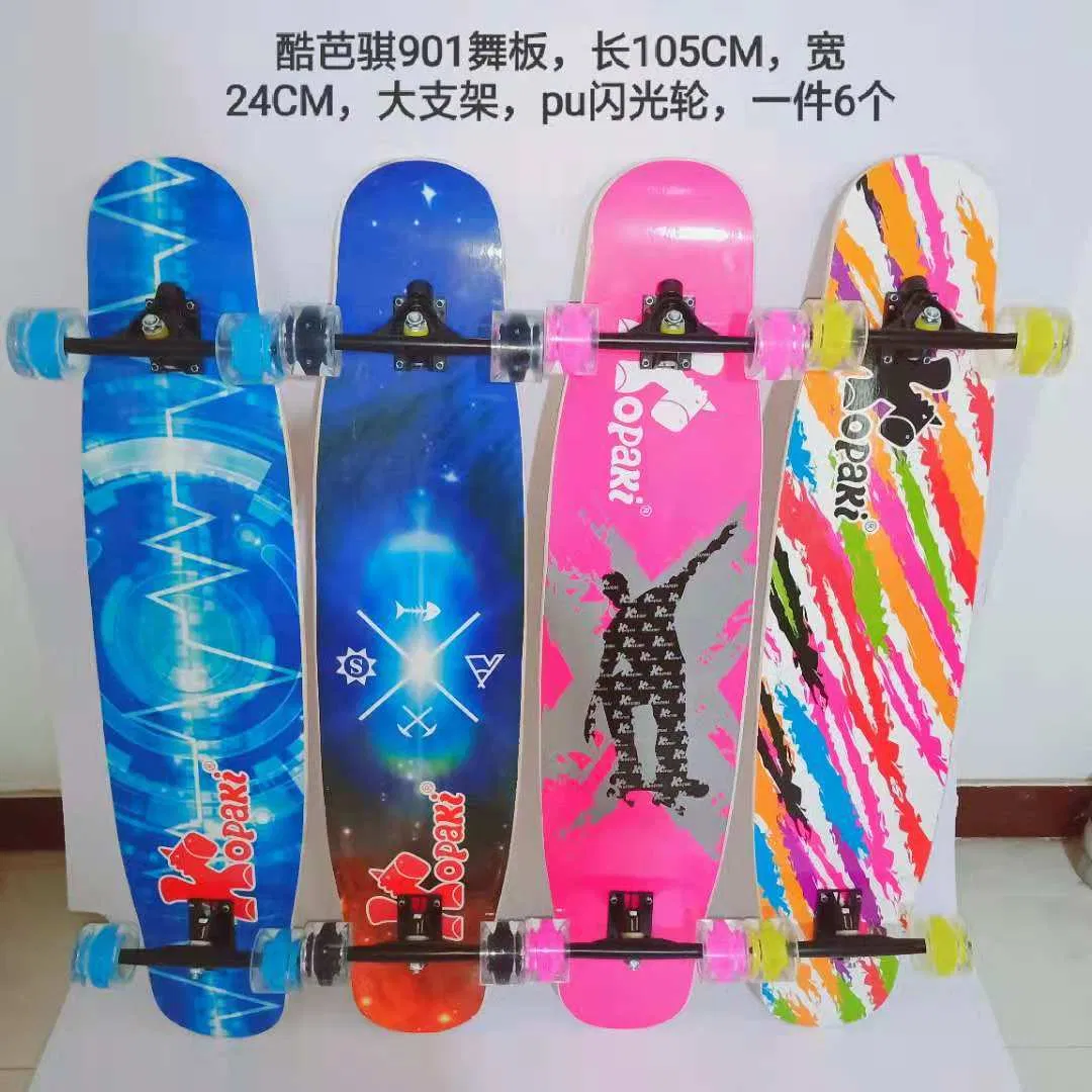 2021 New 7 Layer 100% Canadian Maple Free Sample Skateboard, 4 Wheels Longboard Deck Skateboard Complete Sk-01