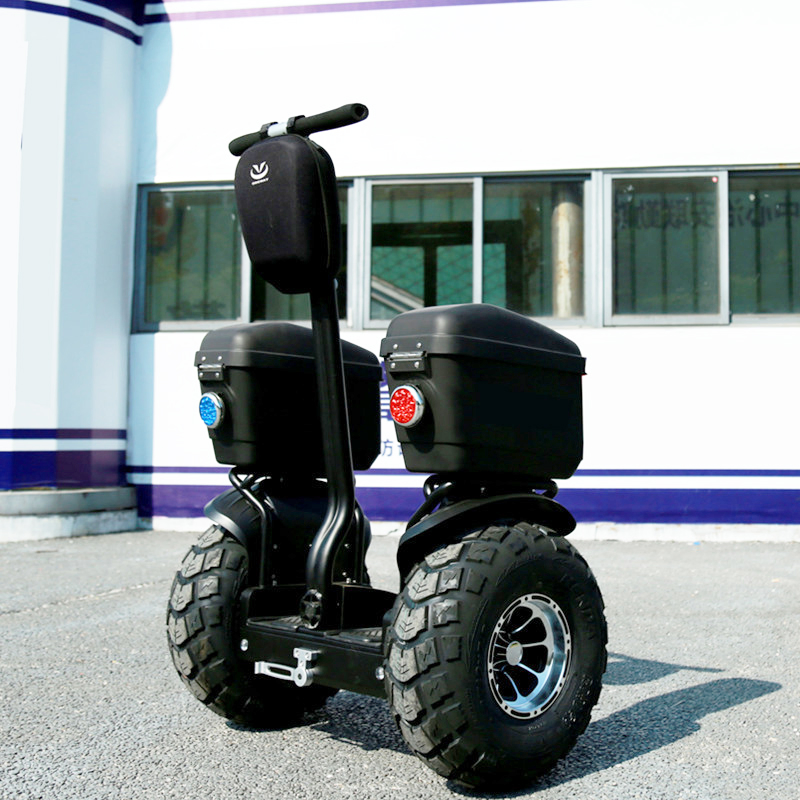 2021 Stand up Electric Scooter 2400W Trend Police Patrol Transport Vehicle with Flash Lights Handle Scooter