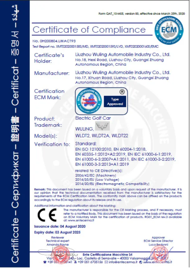 4+2 Golf Cart High-Strength Aluminum Alloy Dacromet Technology with CE Certificate
