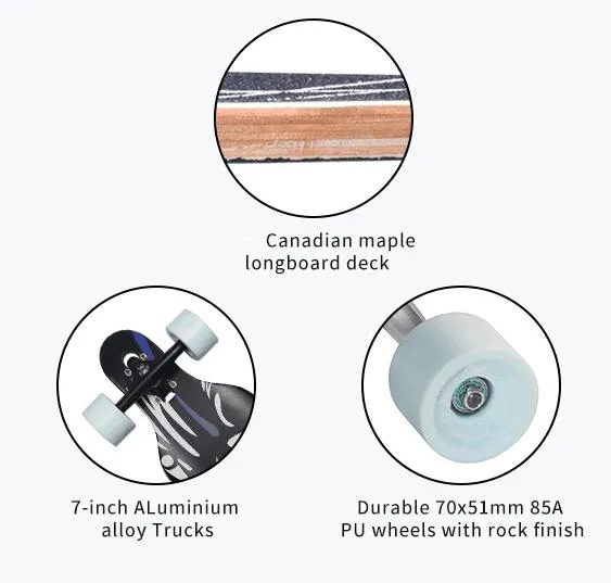 42inch Long Board Maple Skateboard, Maple Longboard Wholesale