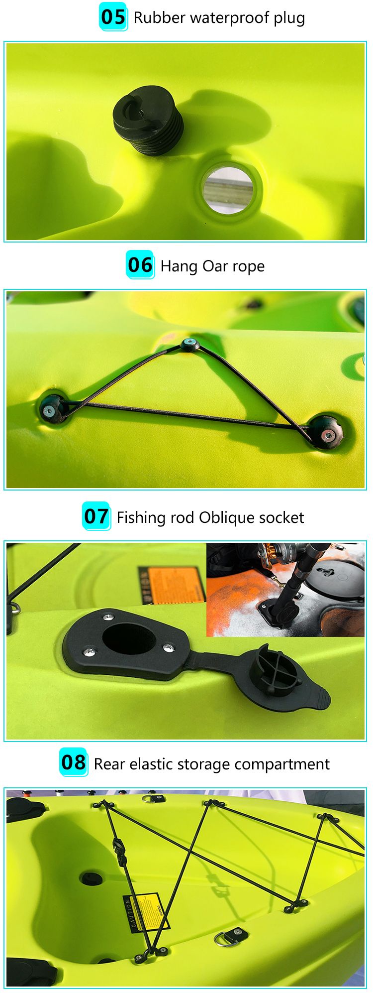 9FT Cheap Canoes Plastic Kayak Made in China for Both Fishing and Recreation