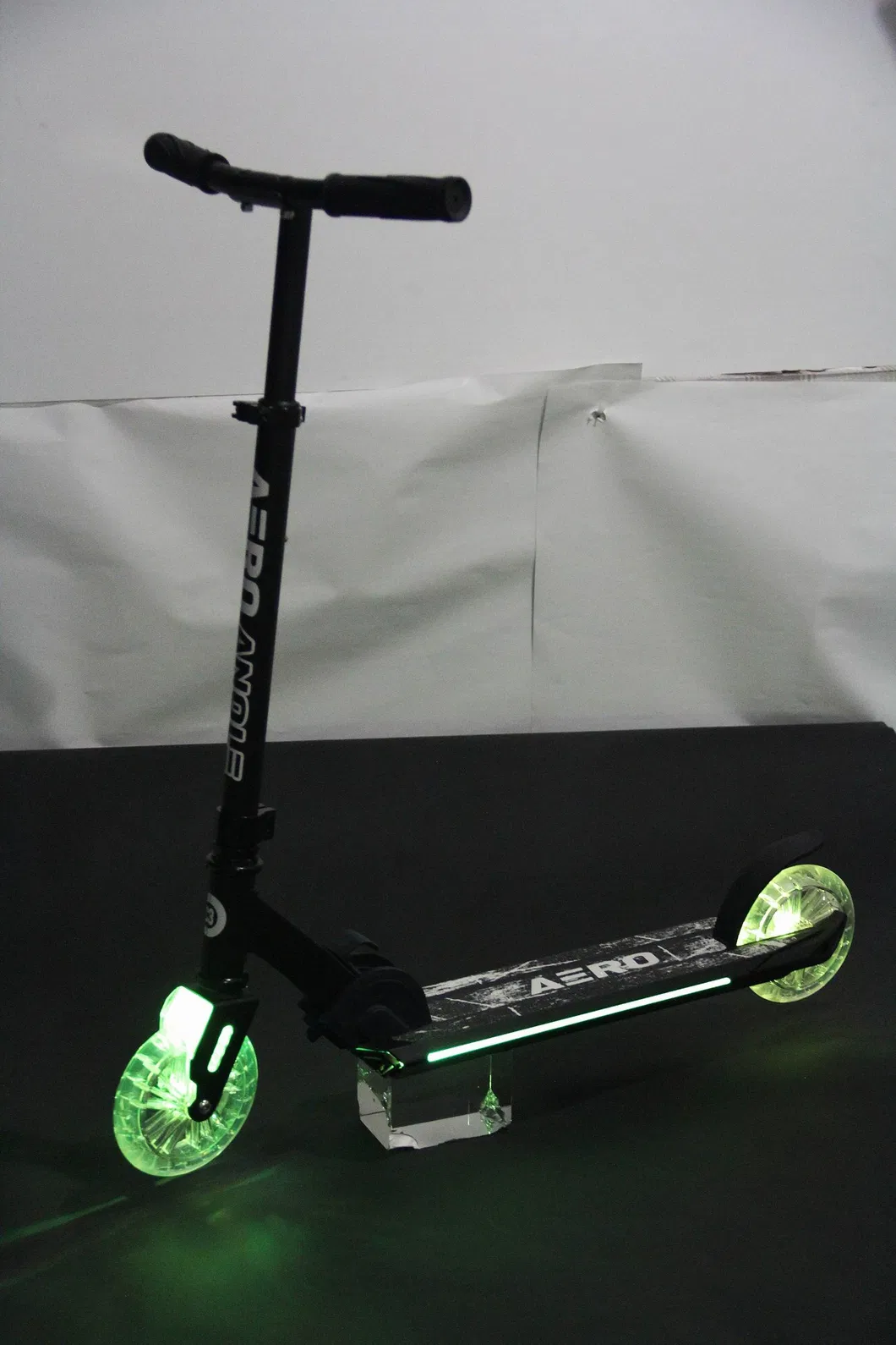 Aero Two Wheels RGB Lights Fold Kids 145mm Big Clear Wheels Kick Scooter C3