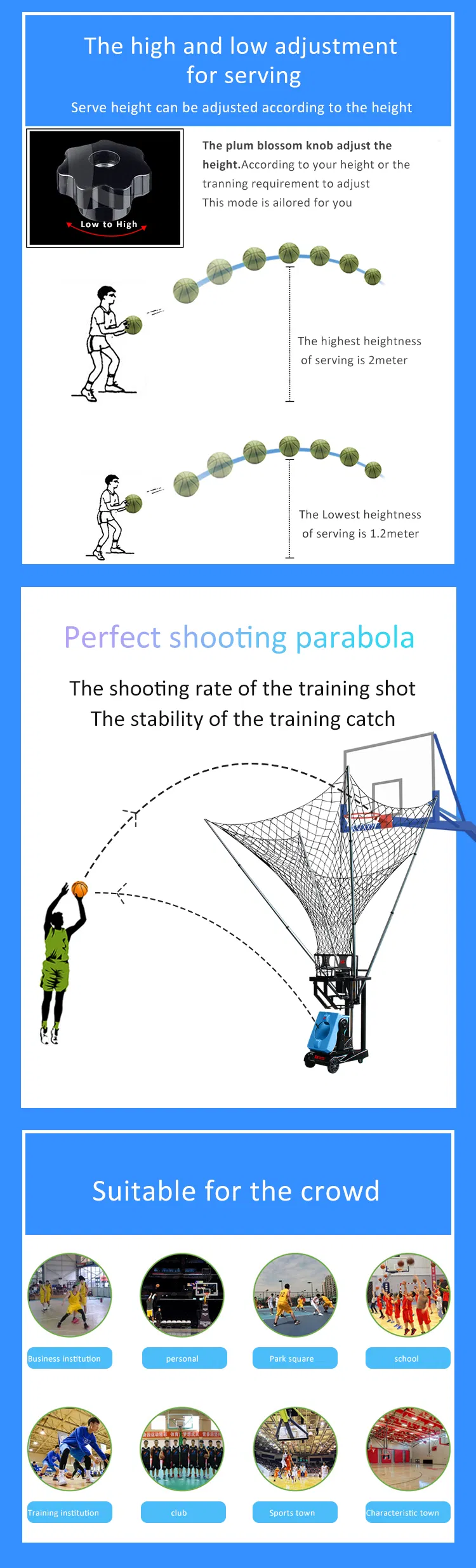Basketball Training Equipment Machine for Sale (S6829-2)