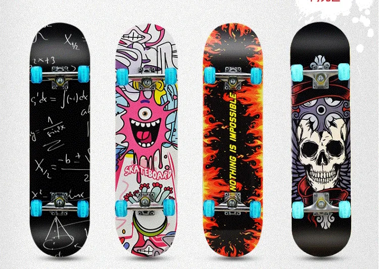 Best Selling 4 Wheel Wooden Skateboard Youth Wooden Skateboard Professional Adult Long Surfskate