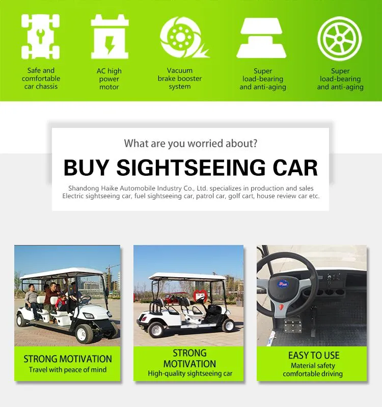 Best-Selling High Standard 6 Passenger Electric Golf Hotel Scooter Carts