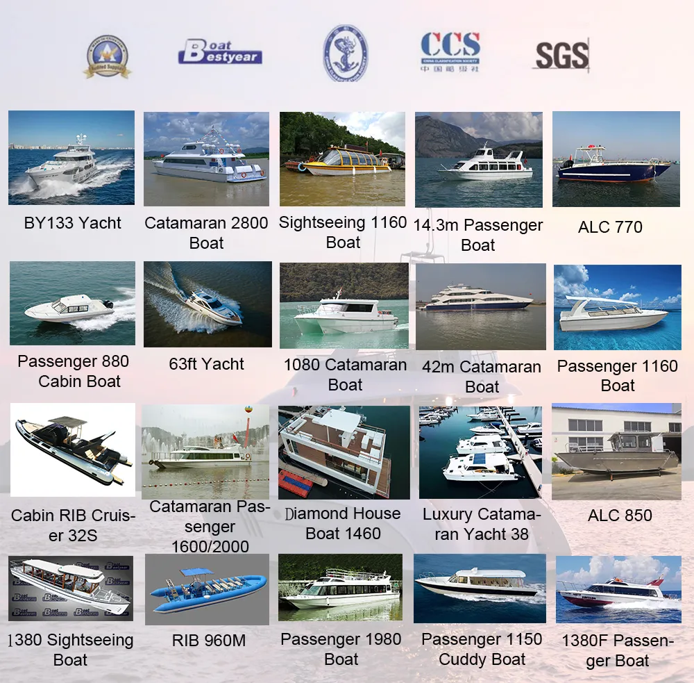 Bestyear 42FT Cabin Cruiser Boat with Hypalon or PVC Tube