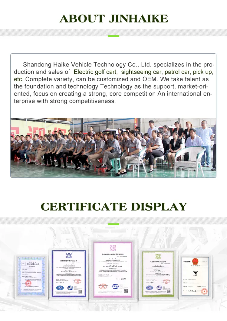 Buggy/Golf Carts Shandong, China E Z Go Cart with CE Hkgr-C2