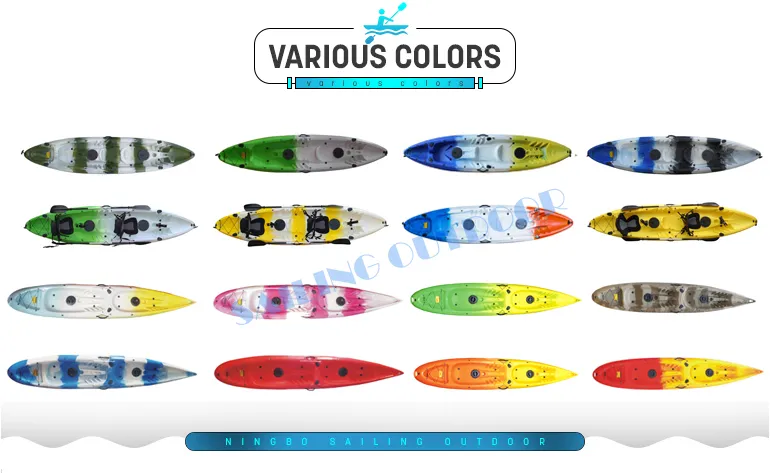 Ce Approved 3 Person Ocean Kayak 12FT Kayaks Sunshade Canoe China Factory