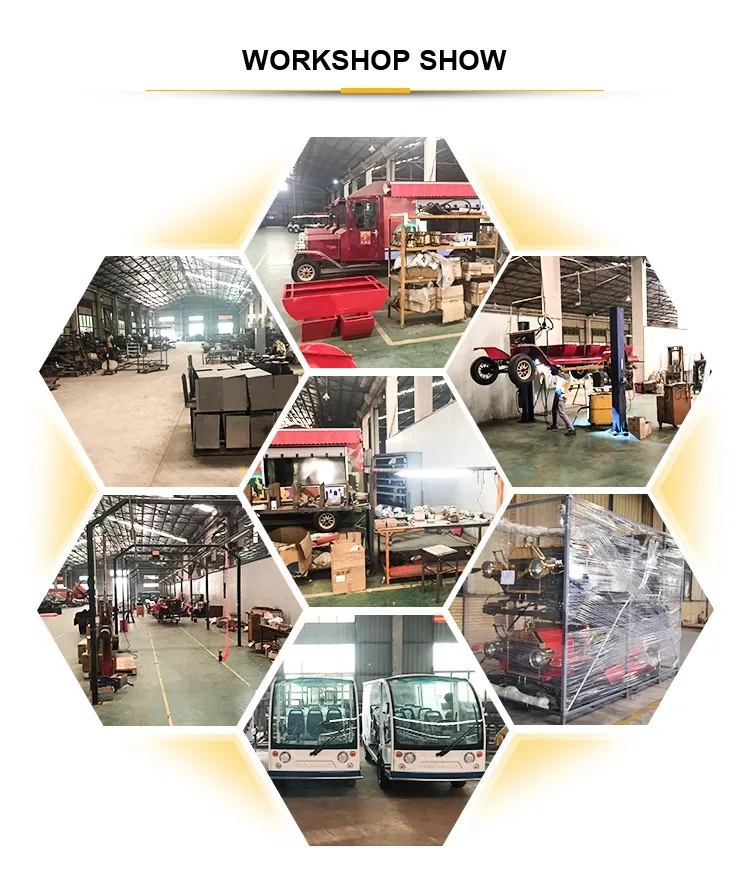 Eight Seats Electric Vintage Cars Pink Classic Car 100 Km Driving Range