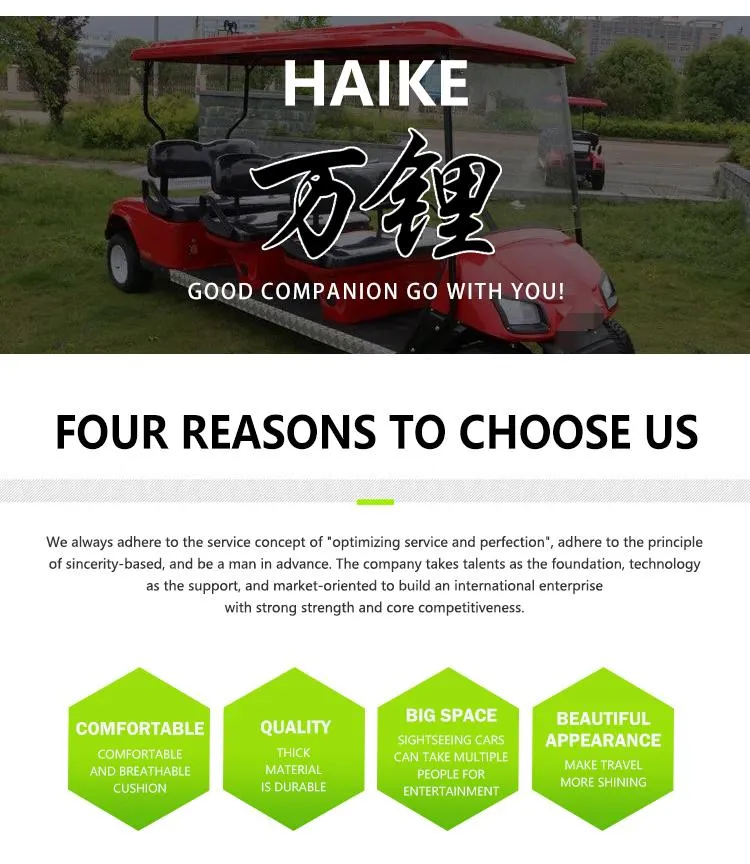 Haike Brand Electric Golf Buggy Electric Golf Cart 2 Seaters