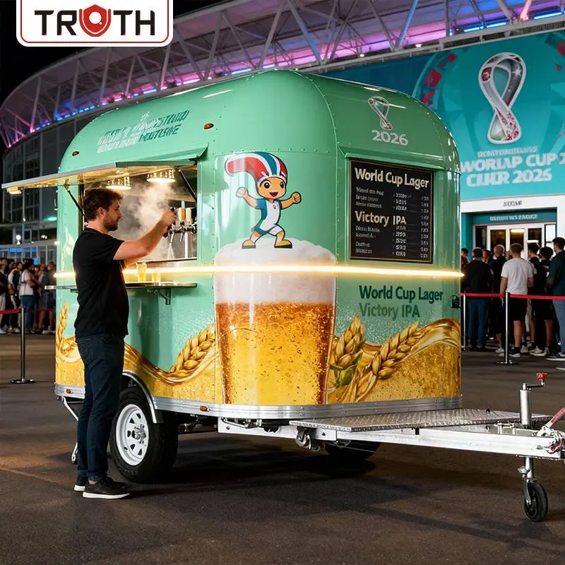 Mobile Beer Bar Cart Coffee Food Trailer