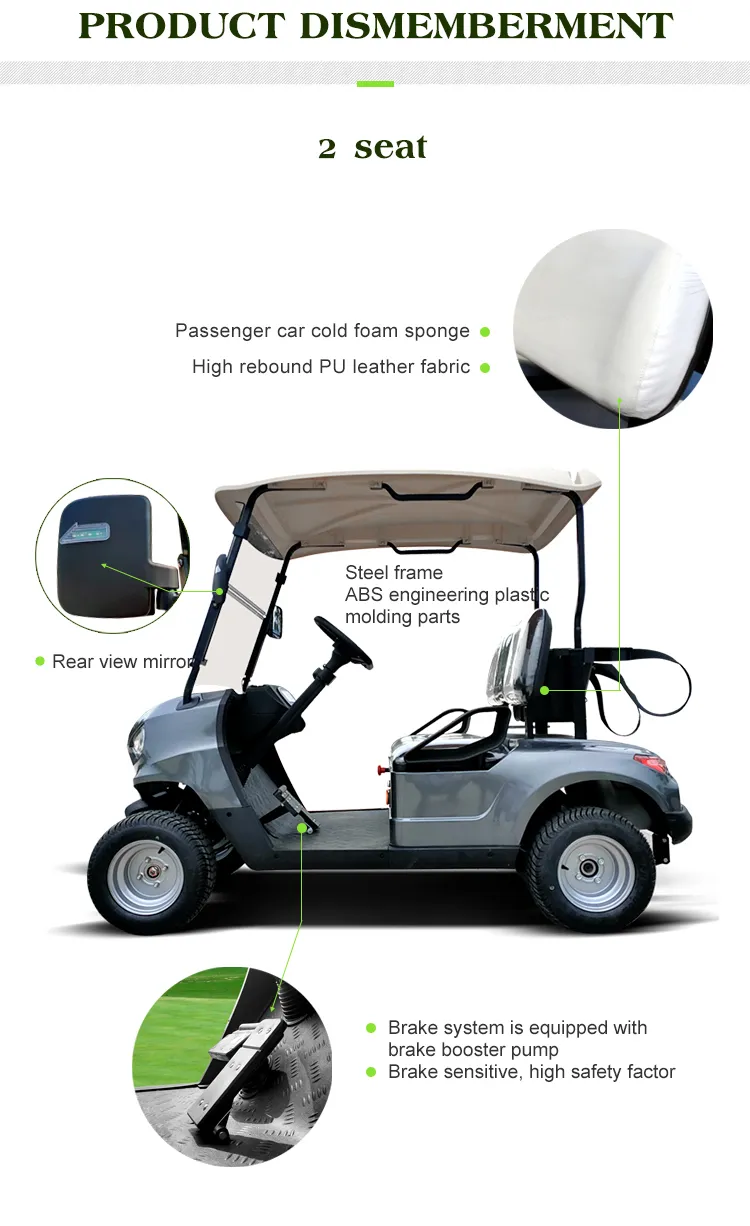 ISO Approved White Jinhaike, Haike Wooden Case Golf Buggy Club Cart