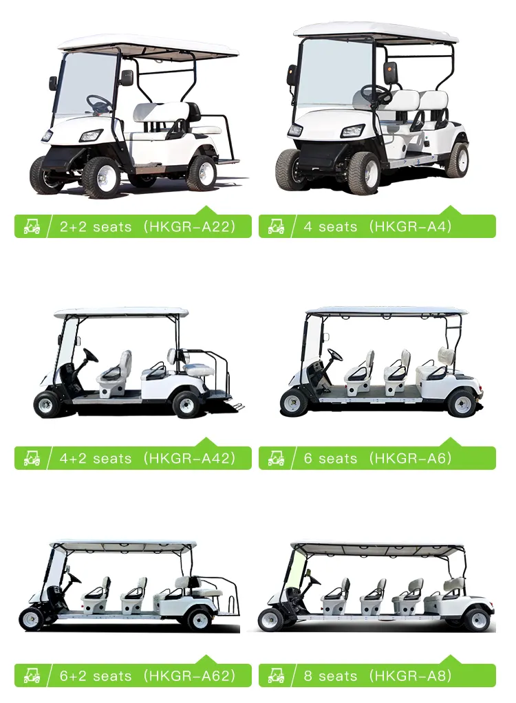 ISO Approved White Jinhaike, Haike Wooden Case Golf Buggy Club Cart