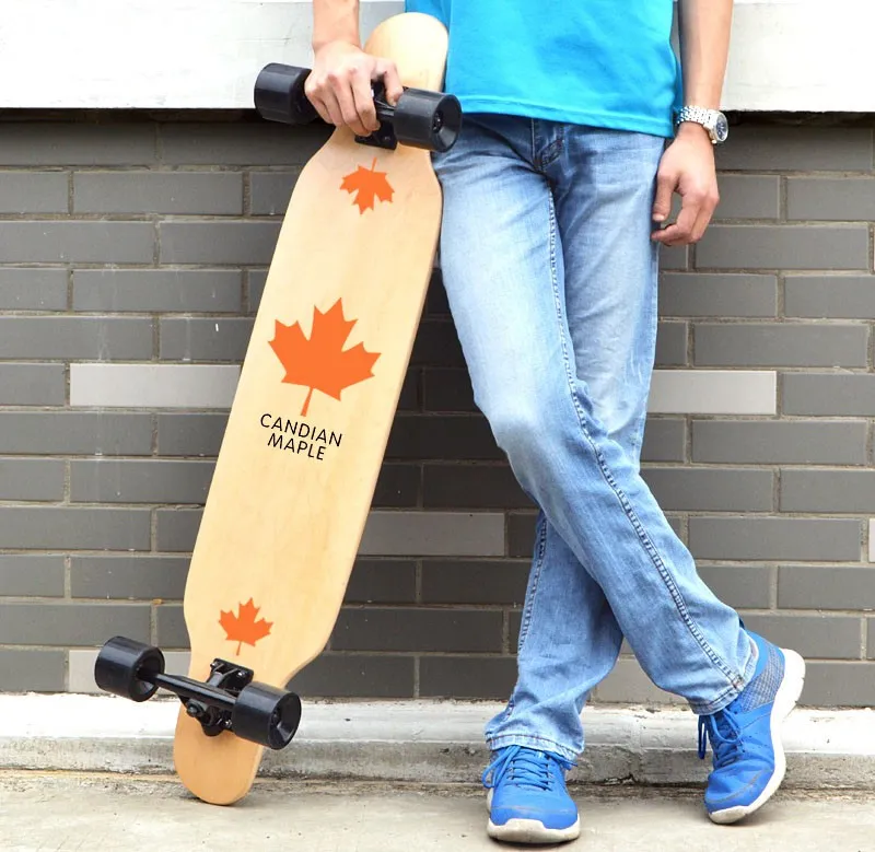 Maple Longboard Wholesale, Wood Long Board Deck Bamboo Skateboard