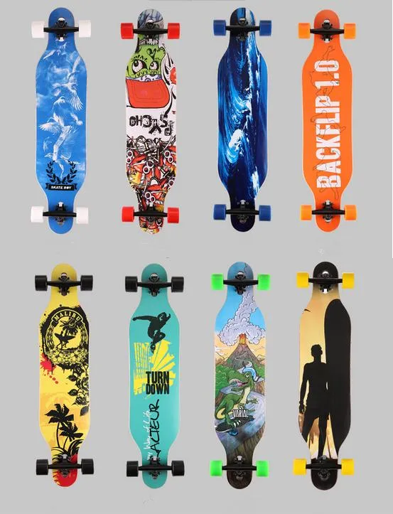 Maple Longboard Wholesale, Wood Long Board Deck Bamboo Skateboard