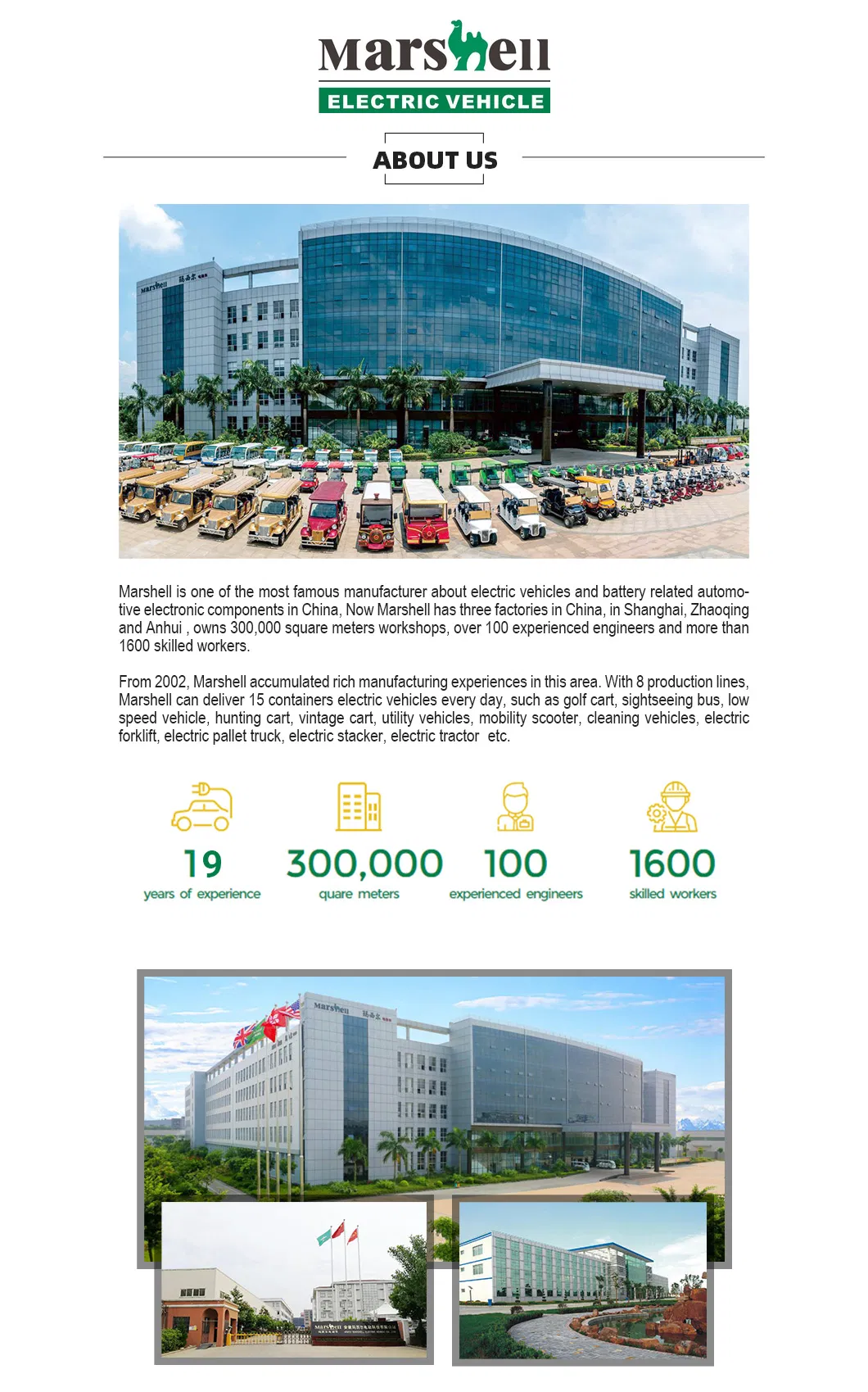 Marshell Luxury China 6 Seats Electric Tourist Golf Cart (DH-M4+2)