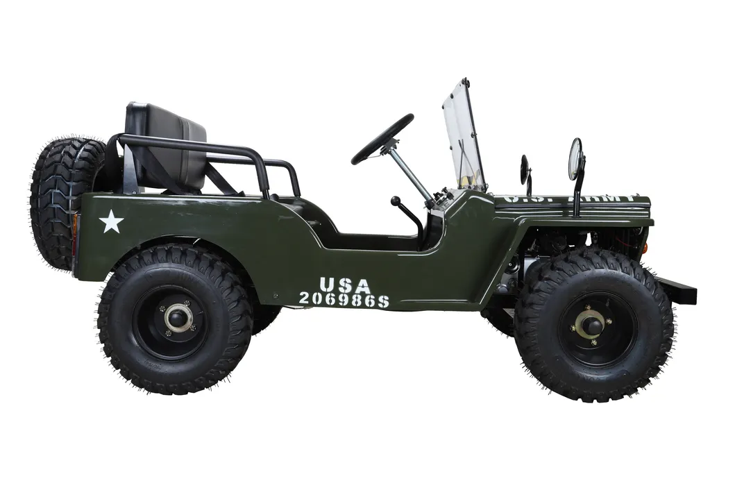Mini Jeep with Spare Tyre 150cc Engine Gas Powered Motorcycle off Road Racing Bicycle Vehicle Sport ATV