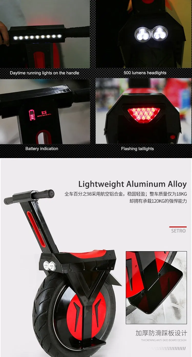 Monowheel Electric Scooter 1 Wheel Electric Scooter Onewheel, Single Wheel Balance Electric Scooter