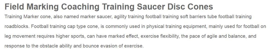 Multi-Color Field Marking Coaching Training Saucer Disc Cones for Agility Training, Football, Soccer, Field Cone Markers