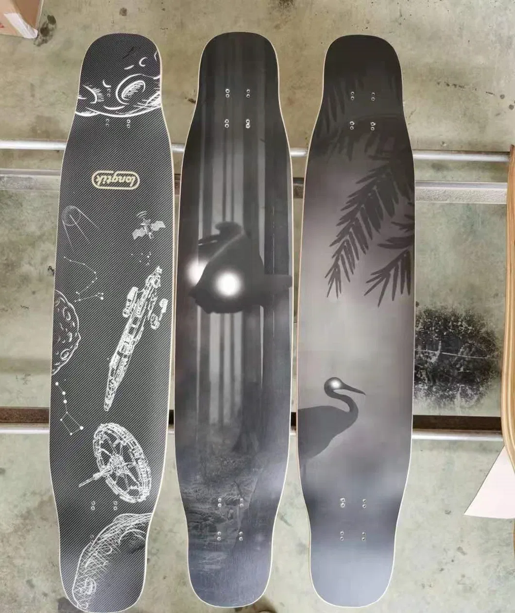 OEM 7ply Bamboo Mixed Maple and Glassfiber Longboard