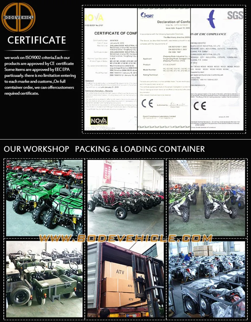 Powerful Single Seat 4 Wheel Go Kart Water Cooling Mc-462