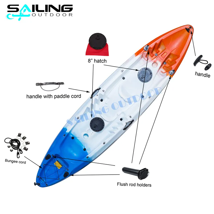 Professional Fishing 3 Person Kayak Pesca From Sailing Outdoor