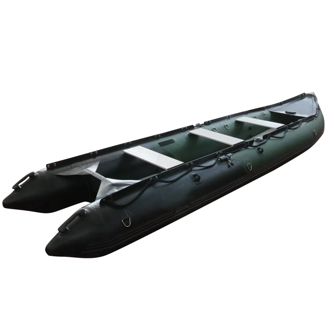 PVC Rafting Boat Gtk470 Rigid Hull Semi Brig Luxury Yacht Inflatable Aluminum Air Floor Kayak