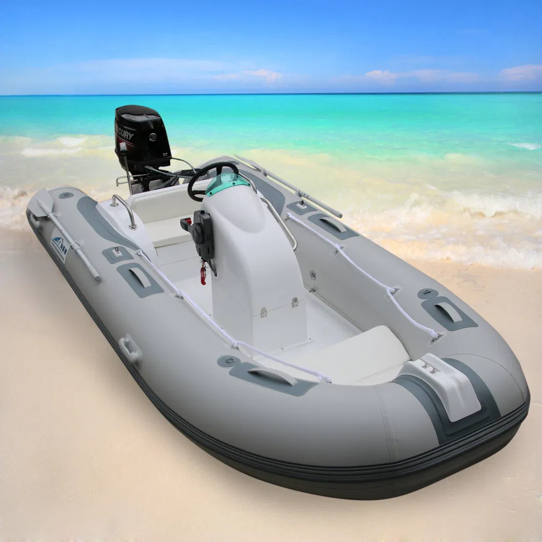 Rib390 13FT Aluminum Boat Side Console Jet Ski Rib Semi Rigid Barca Gommone Boten Luxury Yatch PVC Boute Boot Rowing Boat for Sale