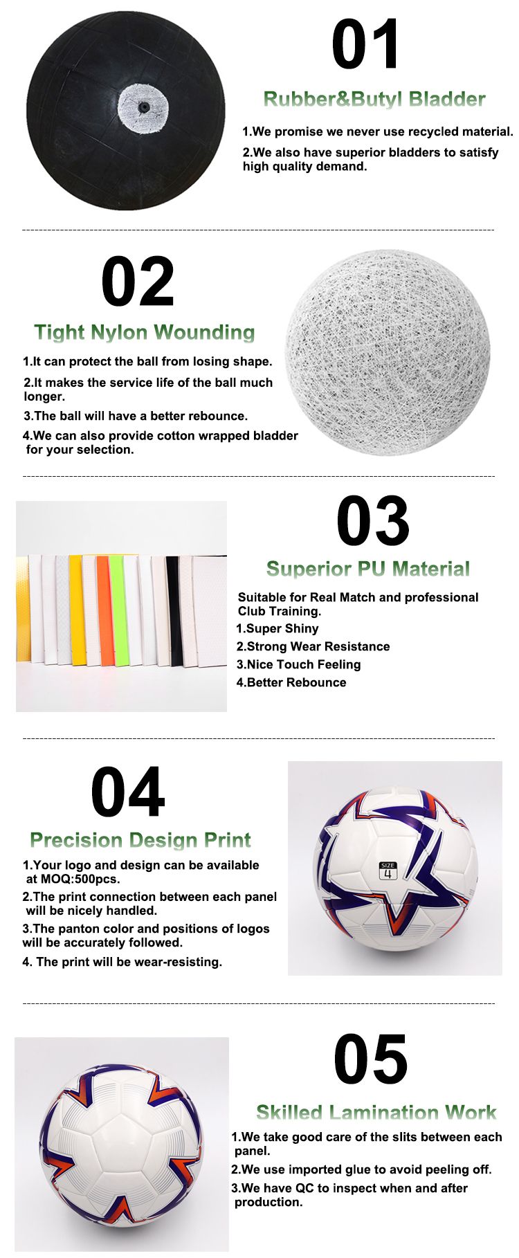 Seamless Laminated Size 4 Futsal Ball for Training
