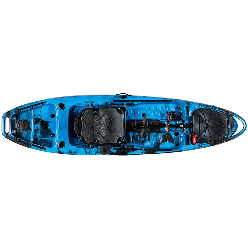 Single Plastic Pedal Drive Rowing No Inflatable Fishing Kayak with Pedal Boat