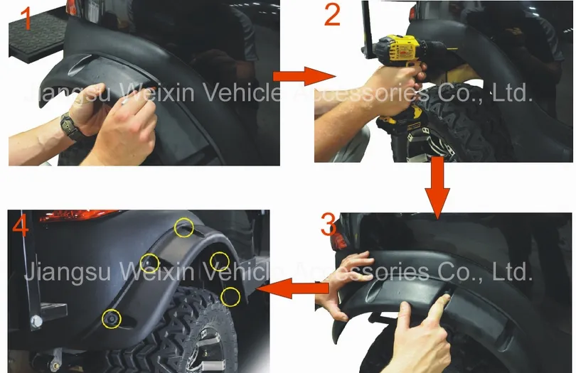 Smooth Electric Golf Cart Club Car Precedent 04"+ Fender Flares