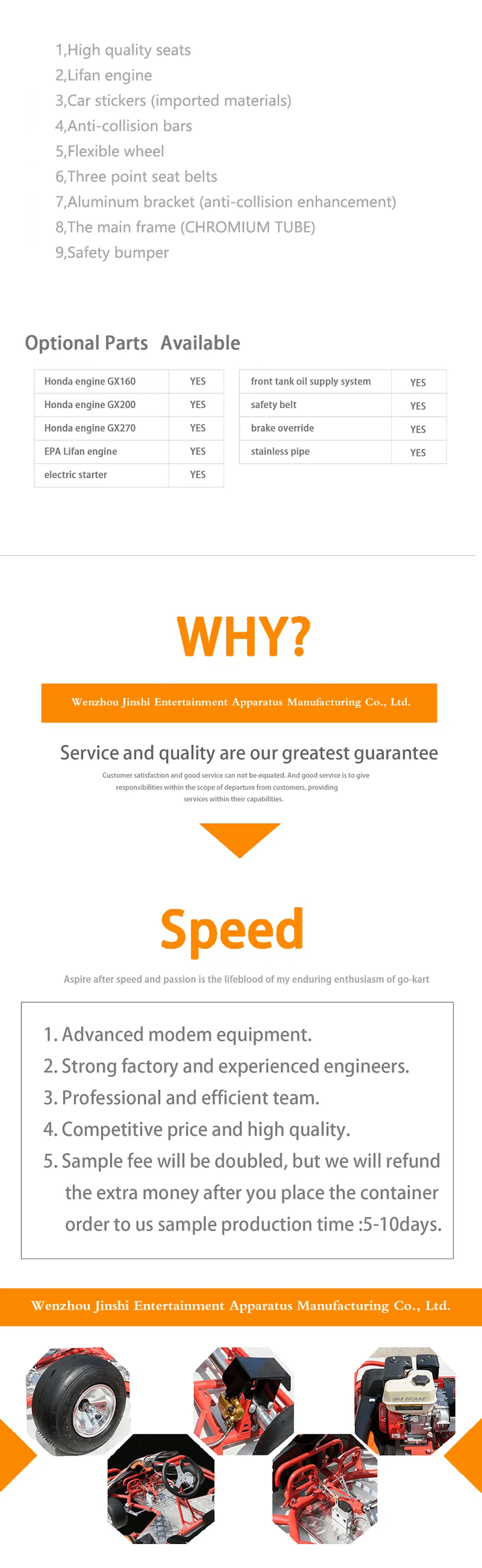 Suppliers Adult Pedal Racing Go Kart Gasoline Honda Engine 200cc/270cc Ce Approved