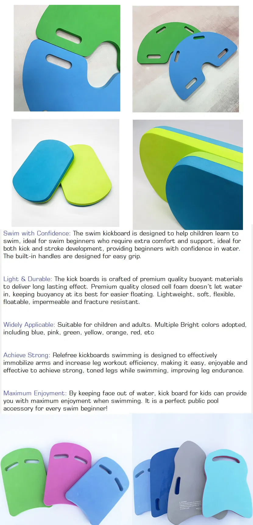 Swimming Equipment EVA Float Swimming Kickboards