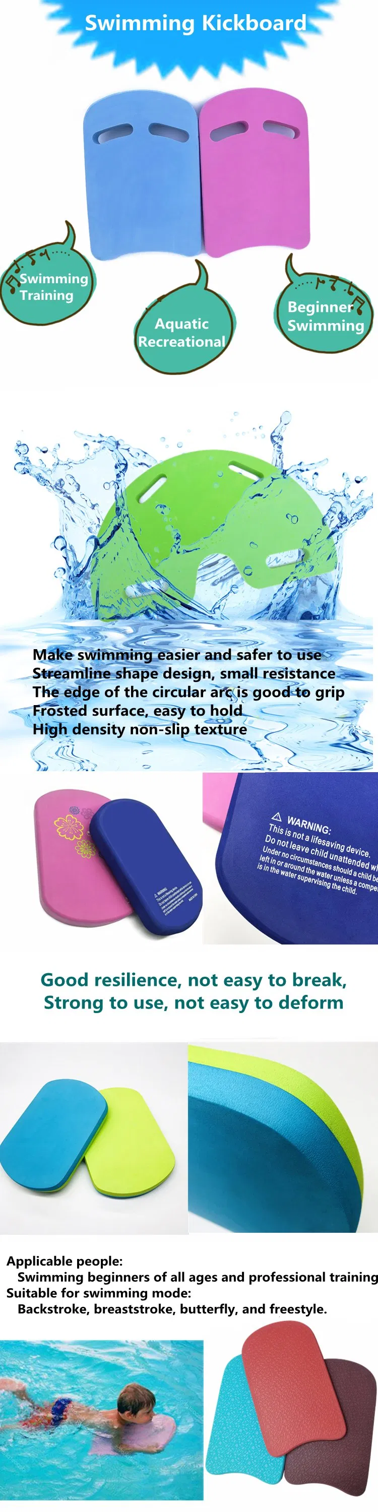 Swimming Equipment EVA Float Swimming Kickboards