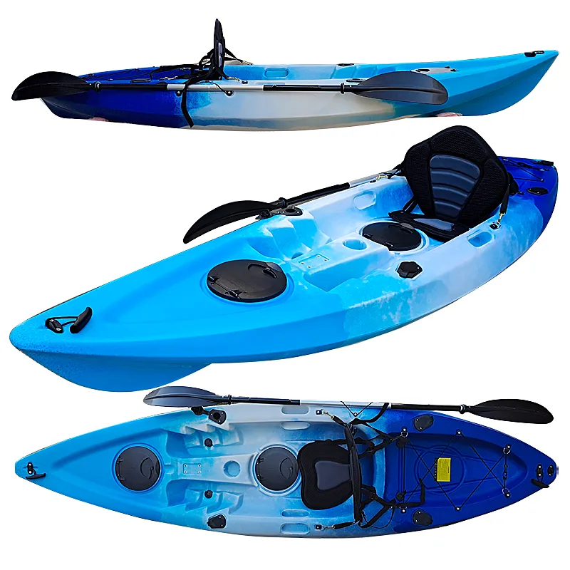 Whitewater Surfing Single Sit on Top Cheap Fishing Kayak Boat with High Seat Canoe